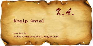 Kneip Antal névjegykártya